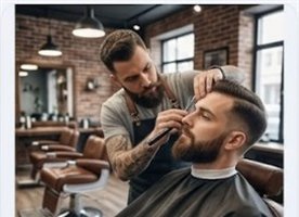 Fryzjer i barber w salonie