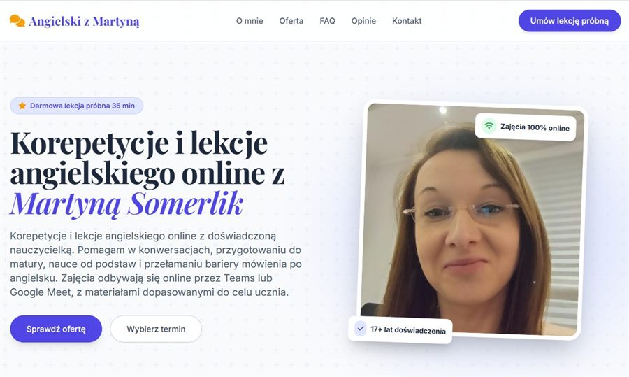 Podgląd projektu Angielski z Martyną
