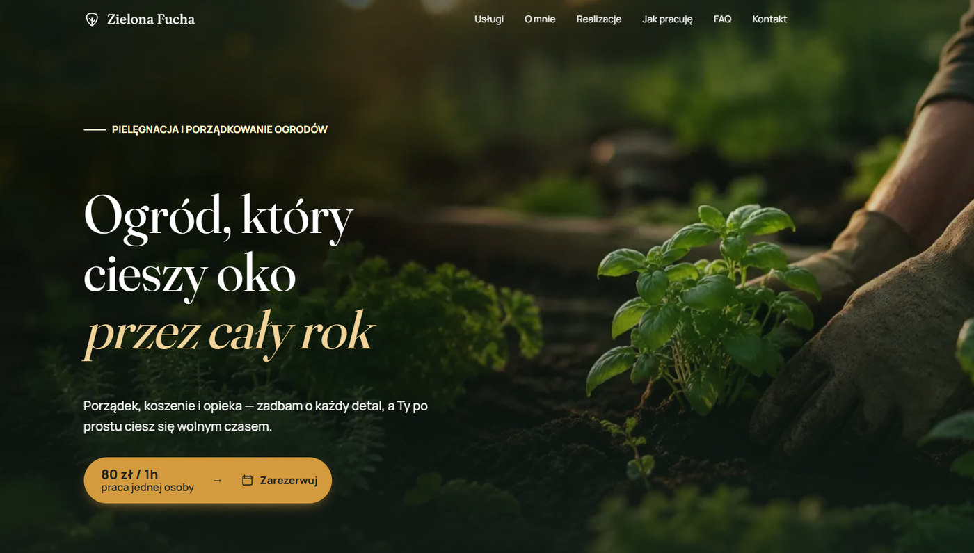 Strona Zielona Fucha dla usług ogrodniczych w Rybniku i okolicach